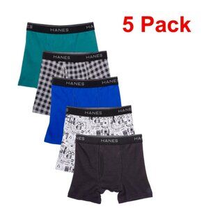 Hanes Boys' Comfort Flex Boxer Briefs 5 Pack, Size XL (16-18)
